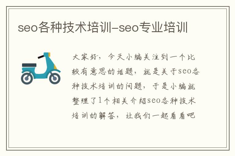 seo各种技术培训-seo专业培训