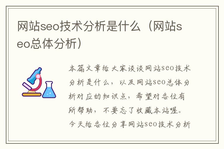 网站seo技术分析是什么（网站seo总体分析）